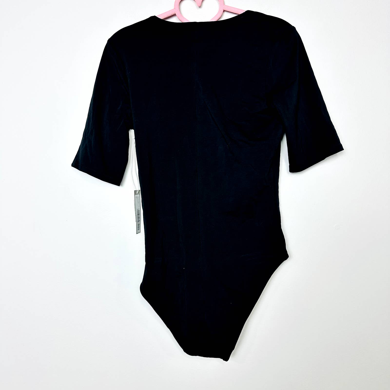 Everlane NWT The Short Sleeve Crew Neck Supima Cotton Bodysuit Black Size Medium