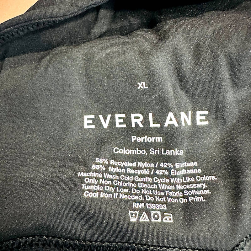 Everlane NWOT The Perform Cropped Bra Workout Yoga Sports Bra Black Size XL
