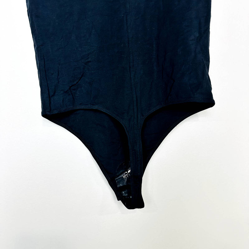 Everlane NWT The V-Neck Cap Sleeve Supima Cotton Ballet Bodysuit Black Sz Medium