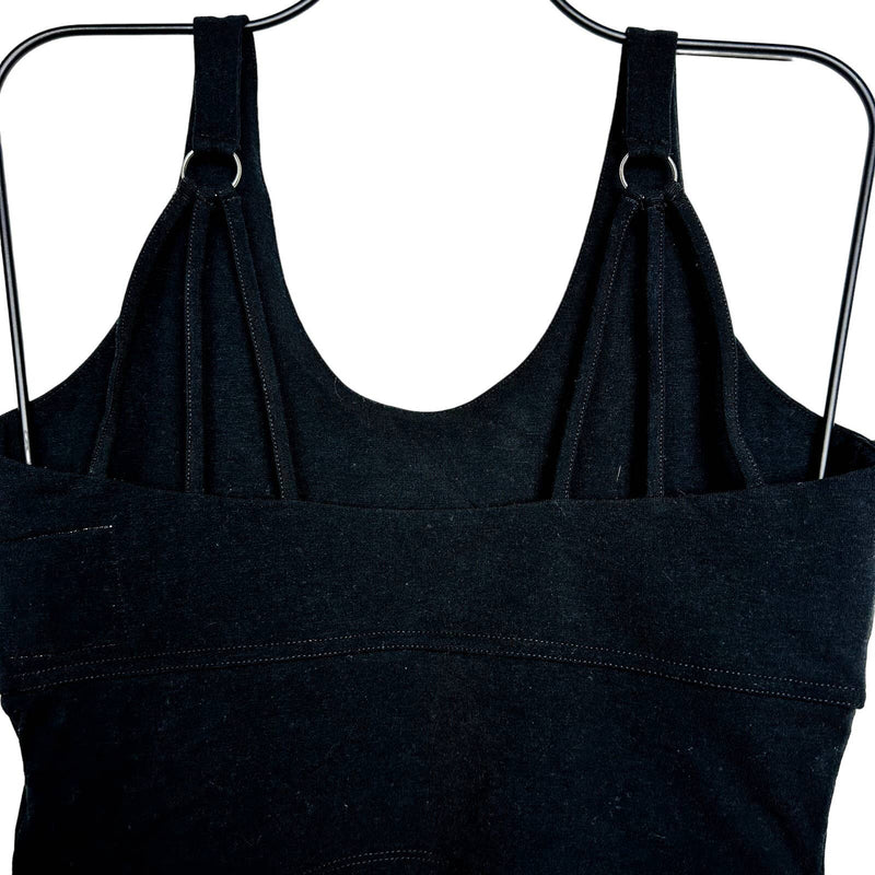 Chaser NWT Activewear Scoop Neck Strappy O Ring Cropped Top Black Size Medium
