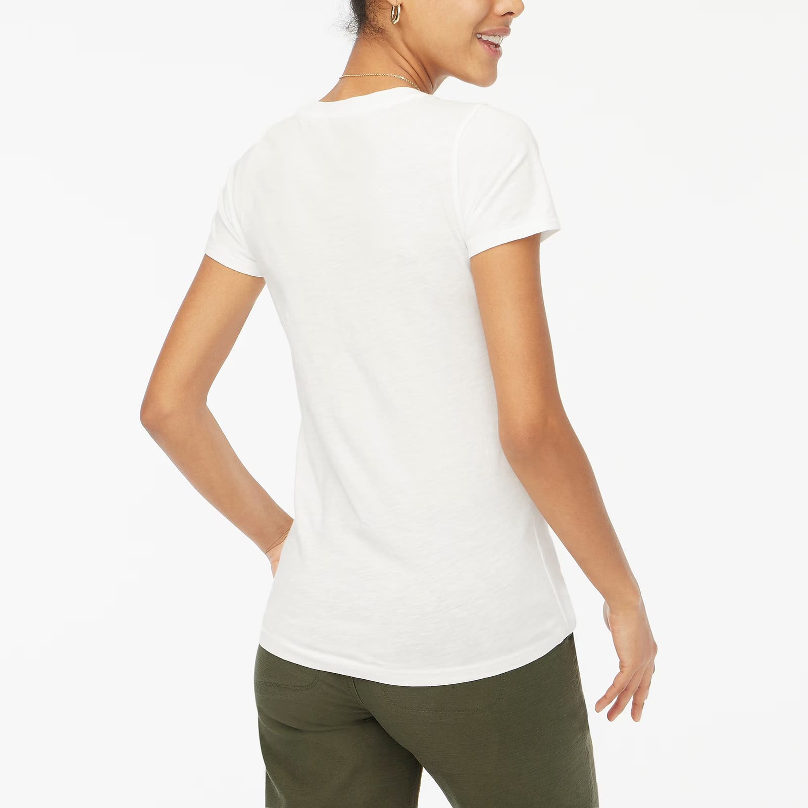 Madewell NWT White Short Sleeve Drapey Crewneck Tee 2XS