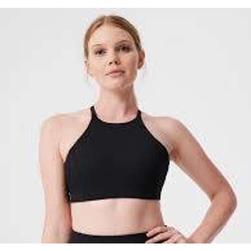 Outdoor Voices NWT Flow Strappy Bra Black Size XXS