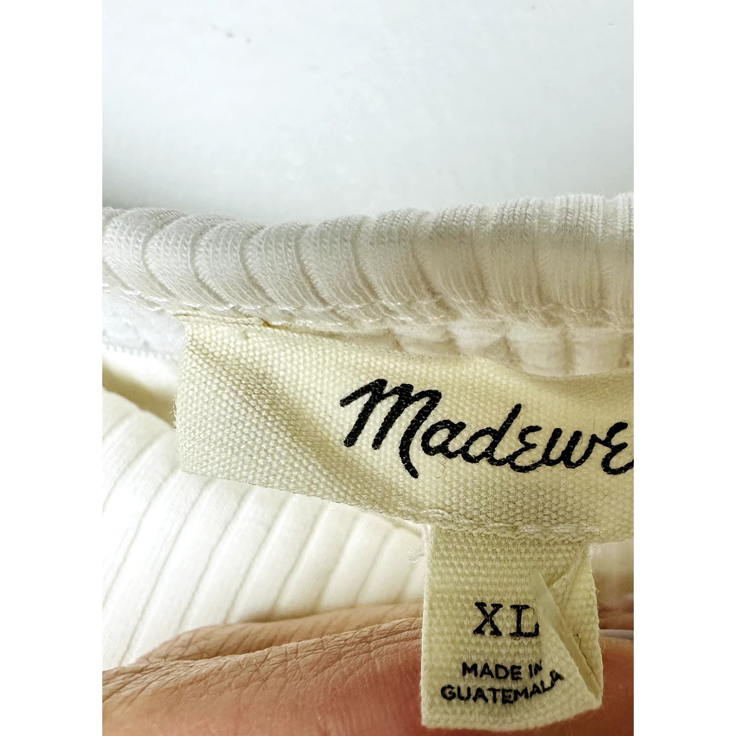 Madewell NWT White Crop Tube Top in Sleekhold Size XL