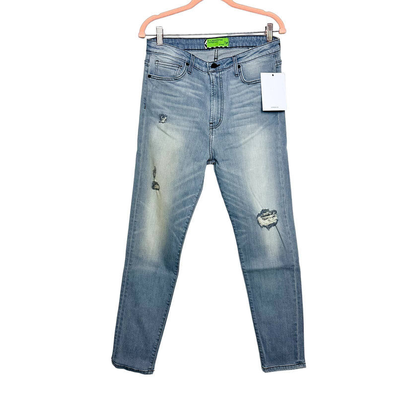 Free People X Sandrine Rose NWT Mid-Rise Skinny Distressed Jeans Blue Size 31