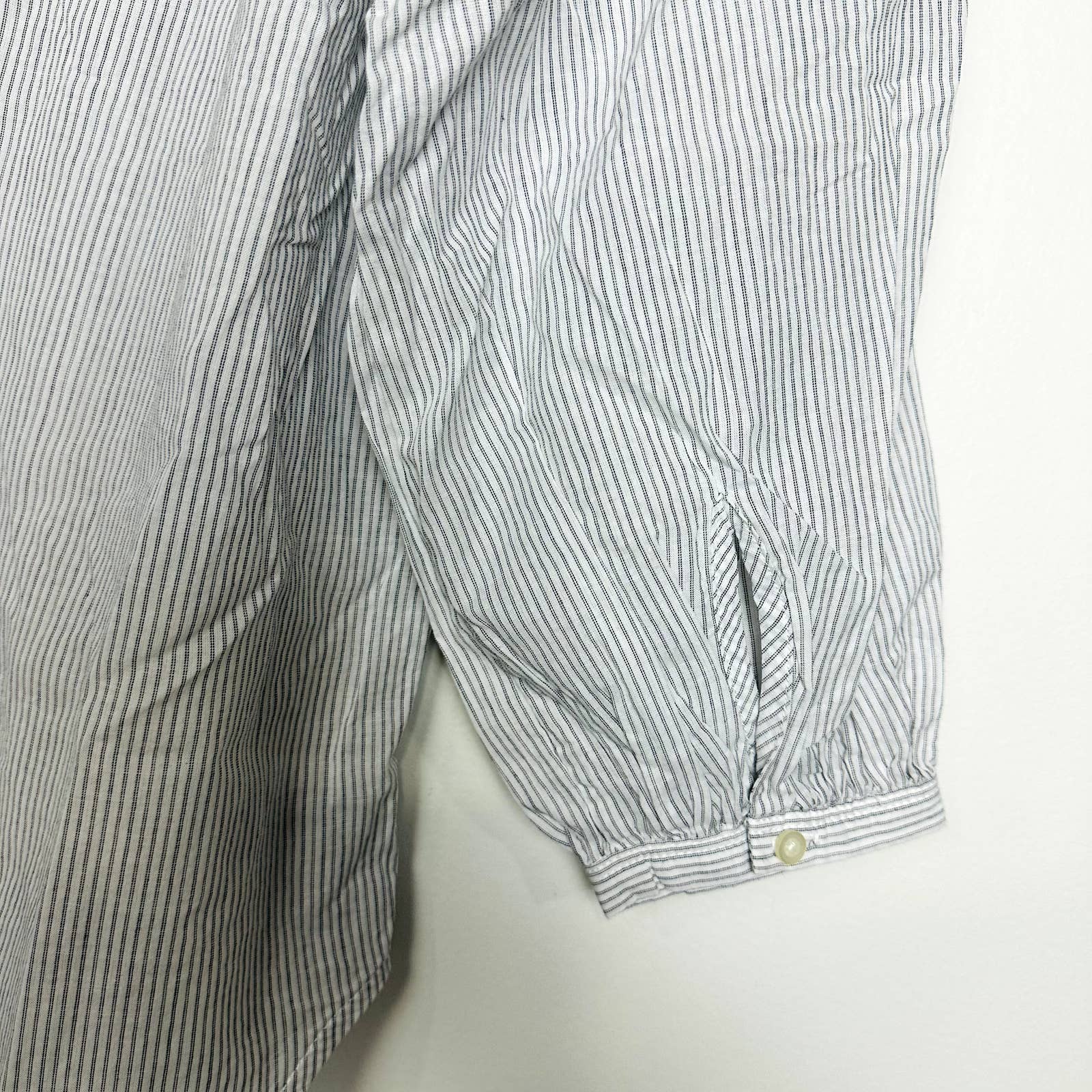 Everlane NWT Ruched Air Loose Fit 3/4 Sleeves Striped Blouse Multicolor Sz 00