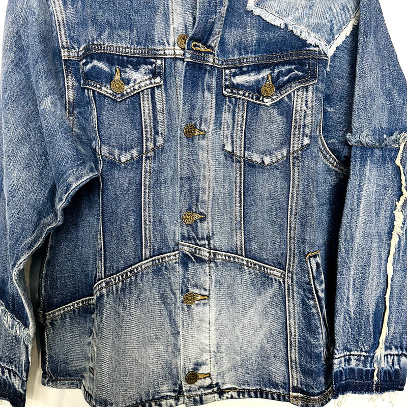 Free People X Sandrine Rose NWT Patchwork Denim Trucker Jacket LA70