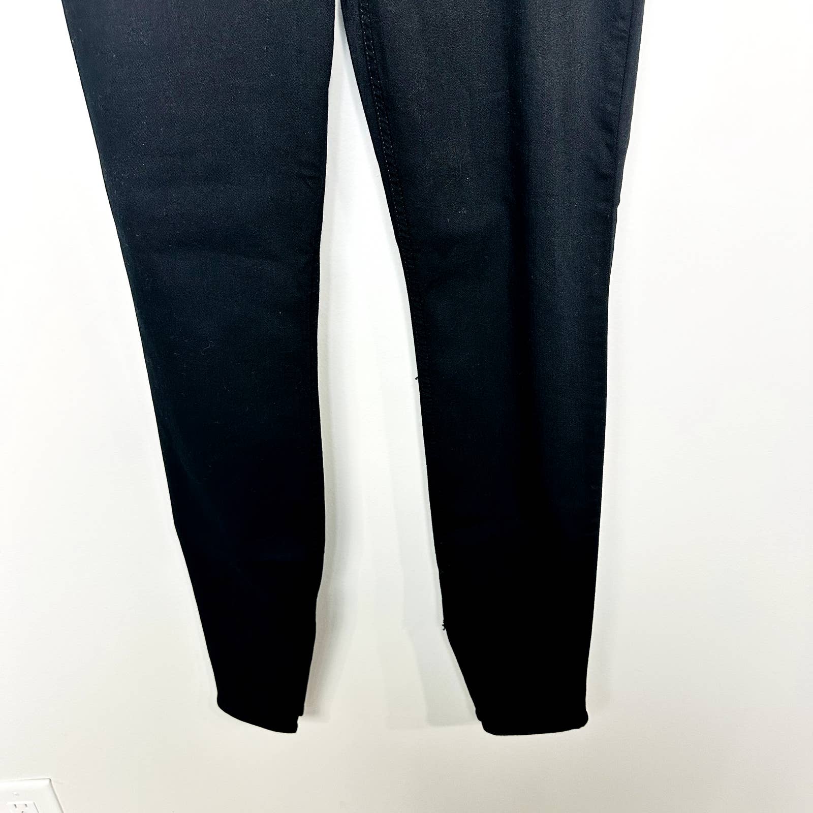 rag & bone NWT Nina High Rise Pull-On Slim Fit Loopback Jeans Black Size Large