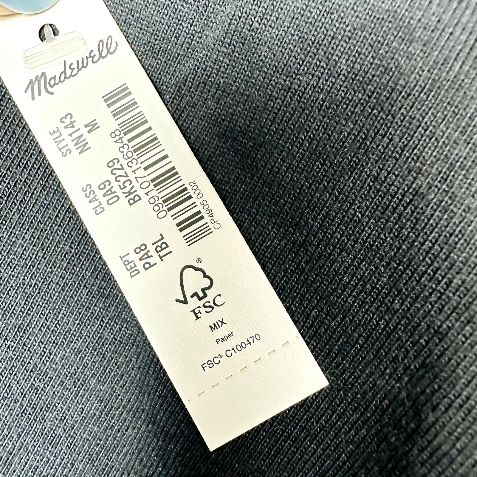 Madewell NWT Black Heavyweight Jersey Crewneck Tee Medium