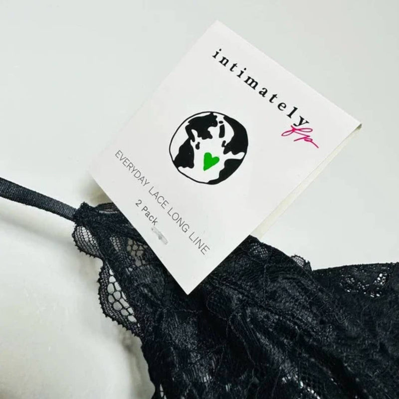 Free People Intimately NWT Everyday Lace Longline Bralette 2 Set OB1620270