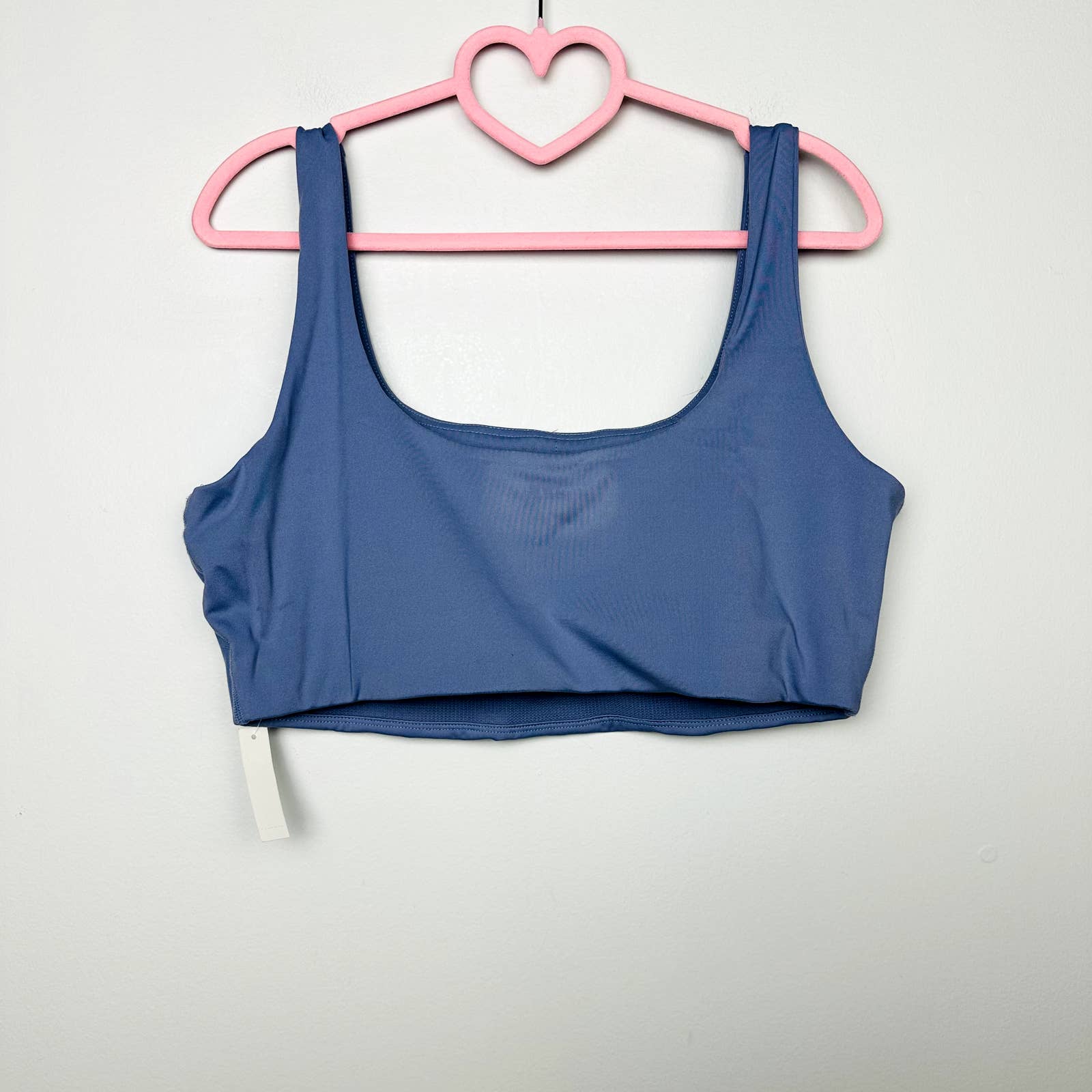 Madewell NWT Flex Square-Neck Sports Bra Blue Size XL