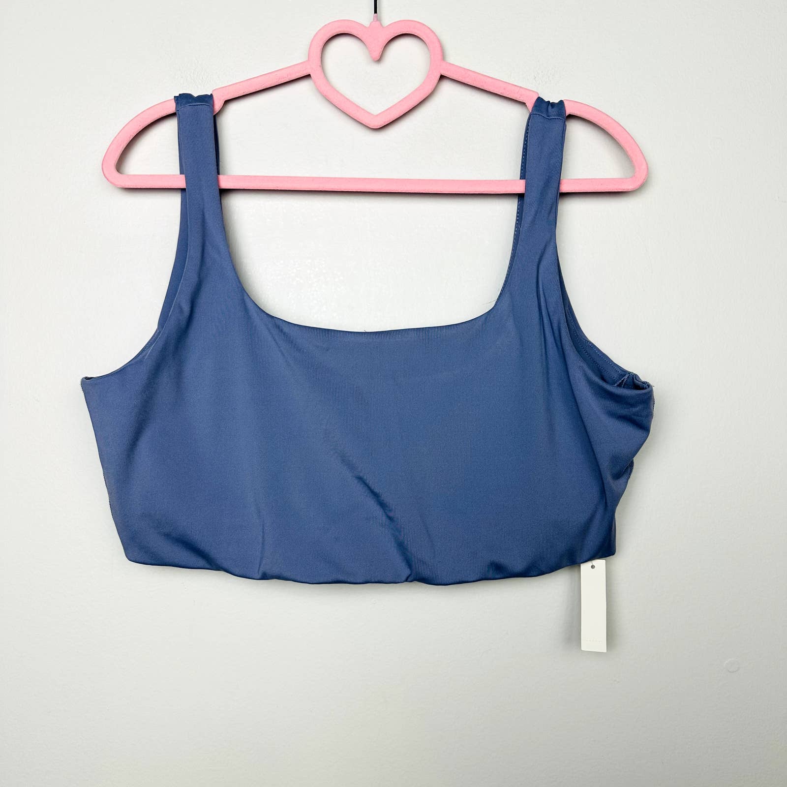 Madewell NWT Flex Square-Neck Sports Bra Blue Size XL