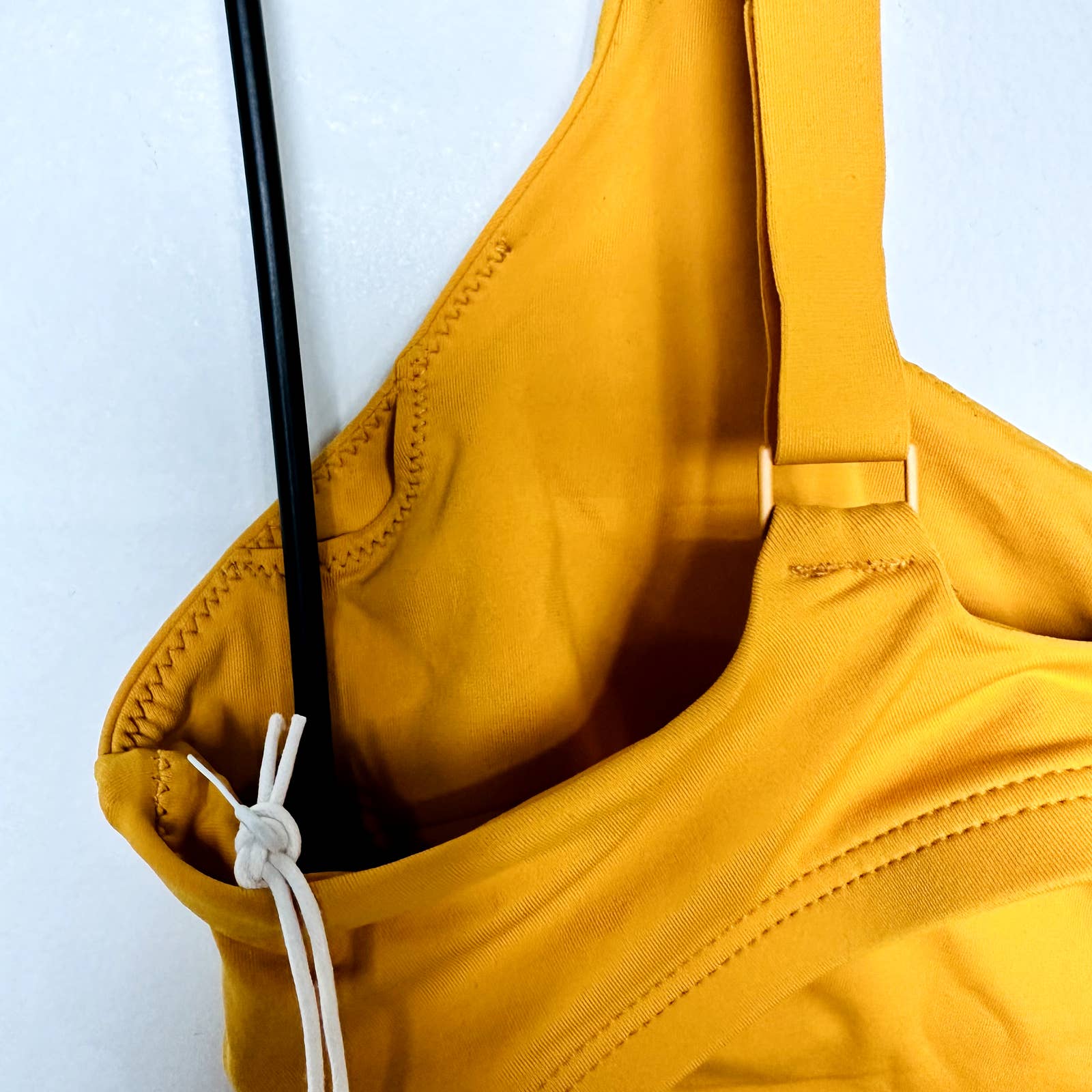 Everlane NWT The Square-Neck Adjustable Straps Swimwear Bikini Top Yellow Medium