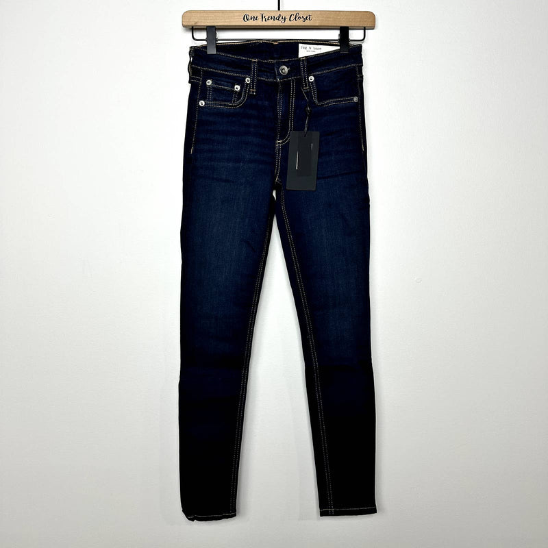 rag & bone NWT Cate Mid-Rise Skinny Carmen Slim Fit Ankle Jeans Dark Indigo 24
