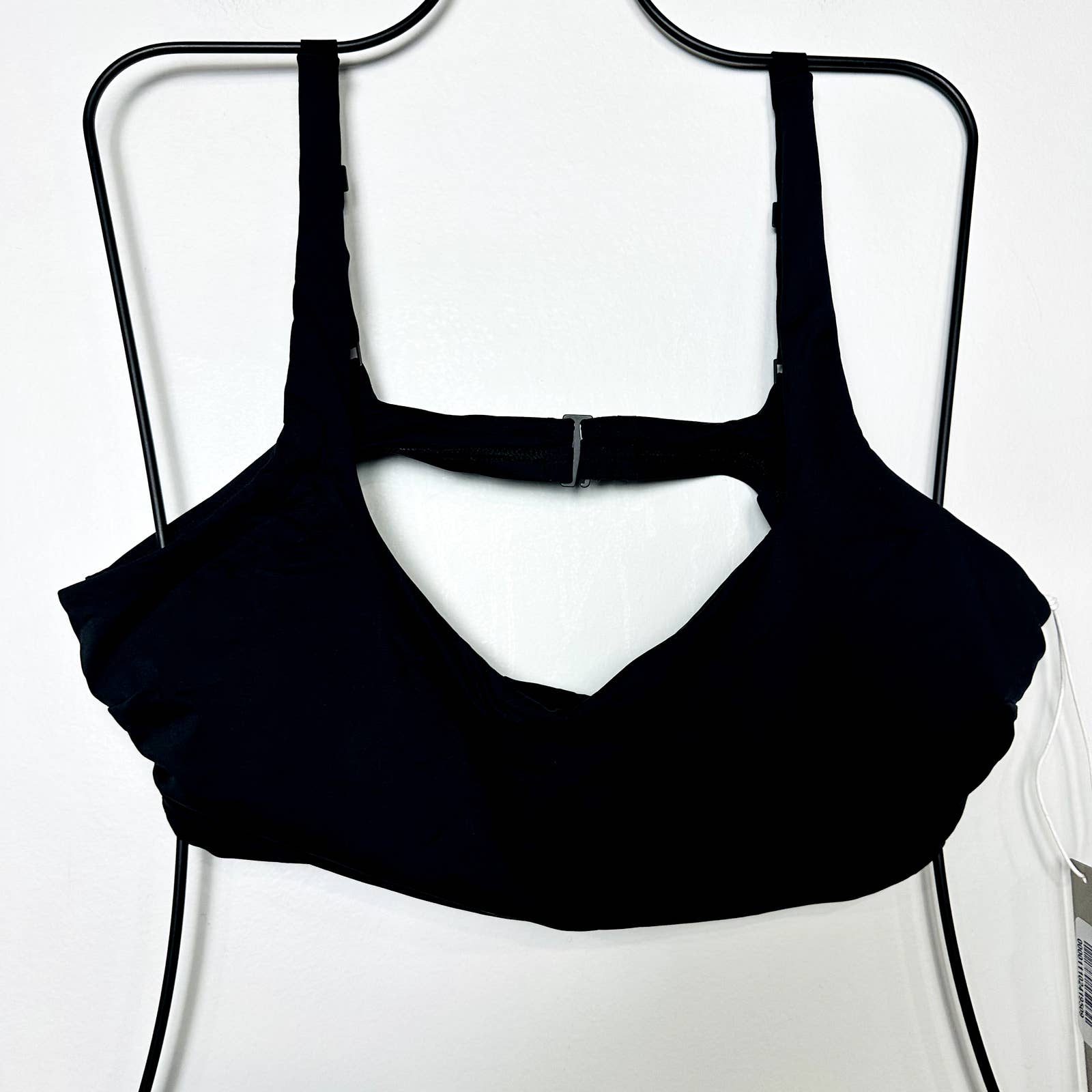 Everlane NWT The Square Neck Beach Swimwear One Piece Bikini Top Black Size XL