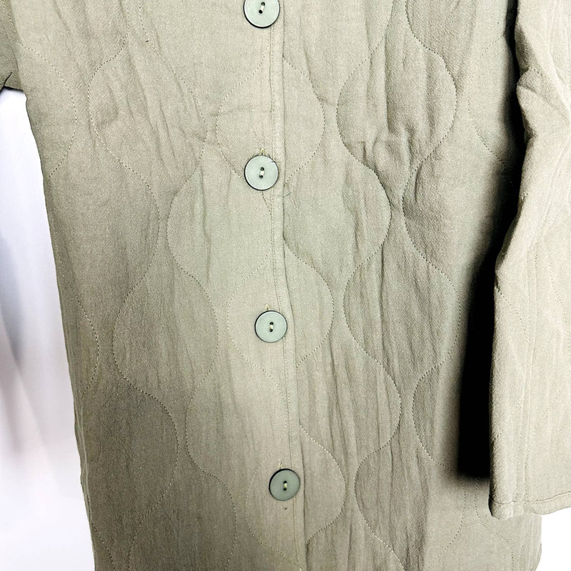 Lulus NWT Endless Ideas Olive Green Lightweight Oversized Quilted Jacket Small
