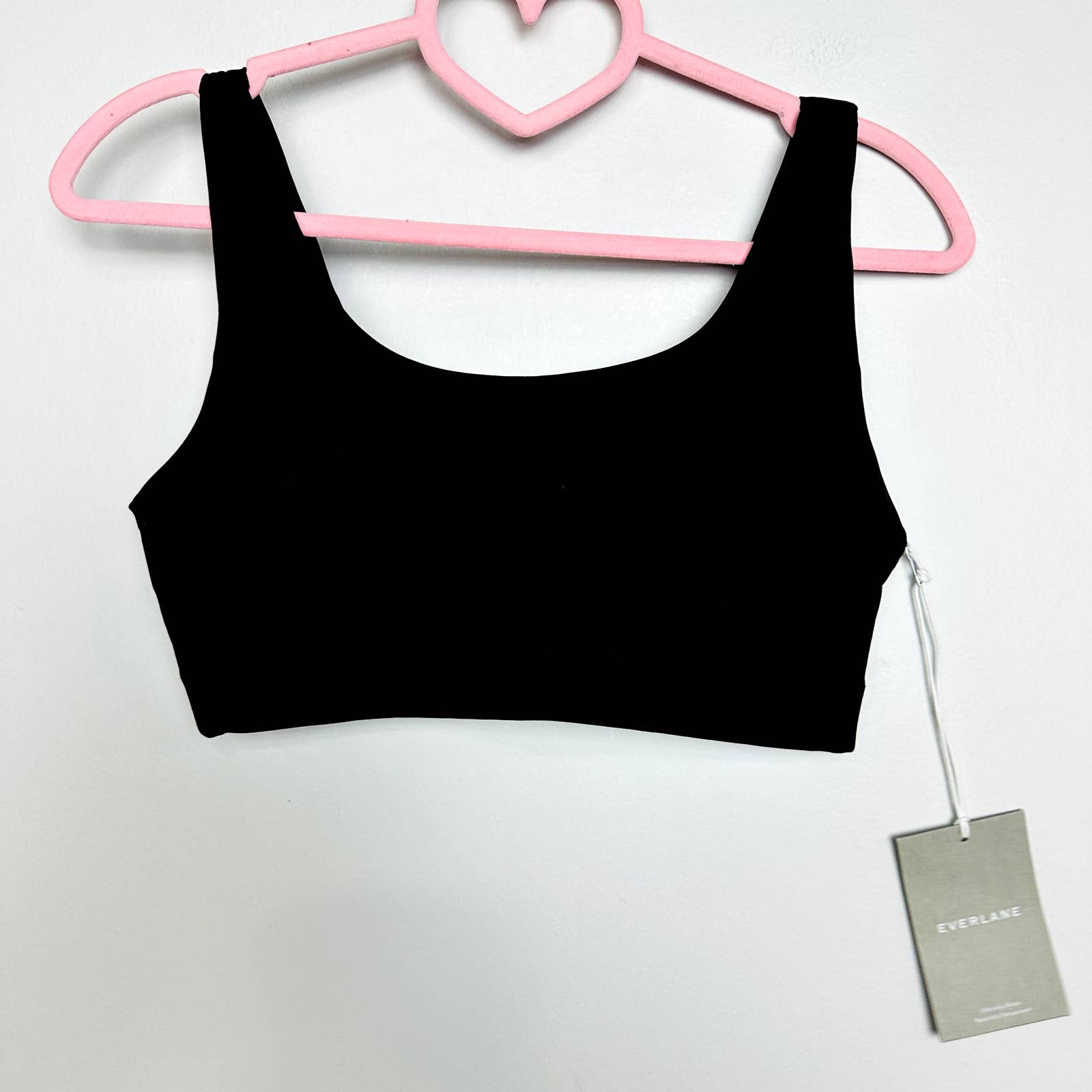 Everlane NWT The Perform Cropped Bra Workout Yoga Sports Bra Black Size Small