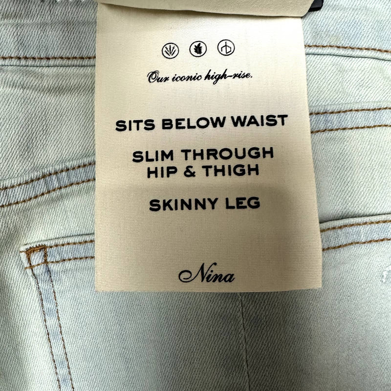 rag & bone NWT Nina Ripped High Waist Ankle Skinny Jeans Lake District Size 32