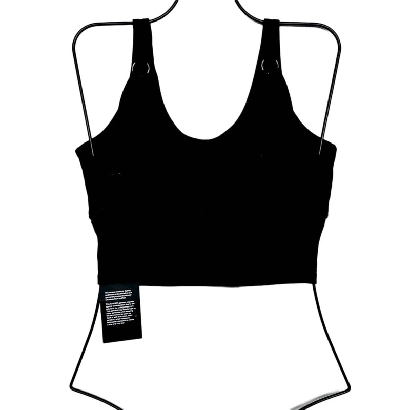 Chaser NWT Activewear Scoop Neck Strappy O Ring Cropped Top Black Size Medium