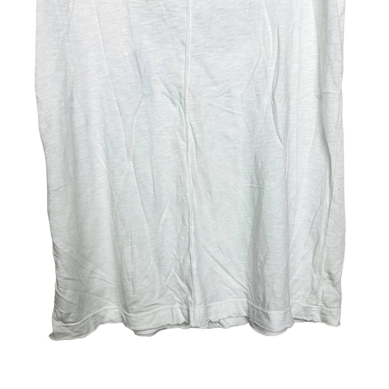 Chaser NWT Scoop Neck Strap Back Raw Edge Short Sleeve Casual Top White Sz Small