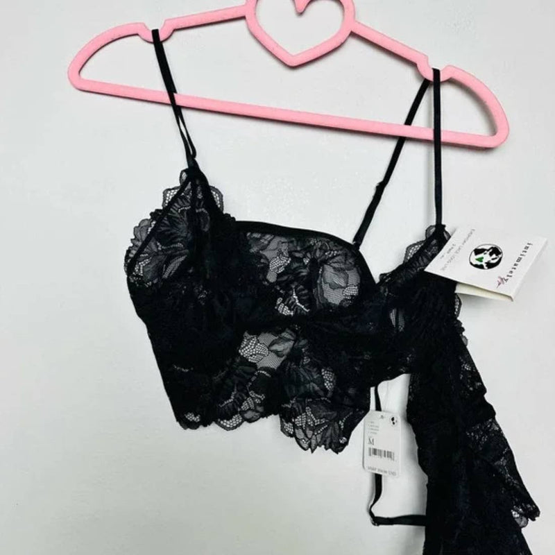 Free People Intimately NWT Everyday Lace Longline Bralette 2 Set OB1620270