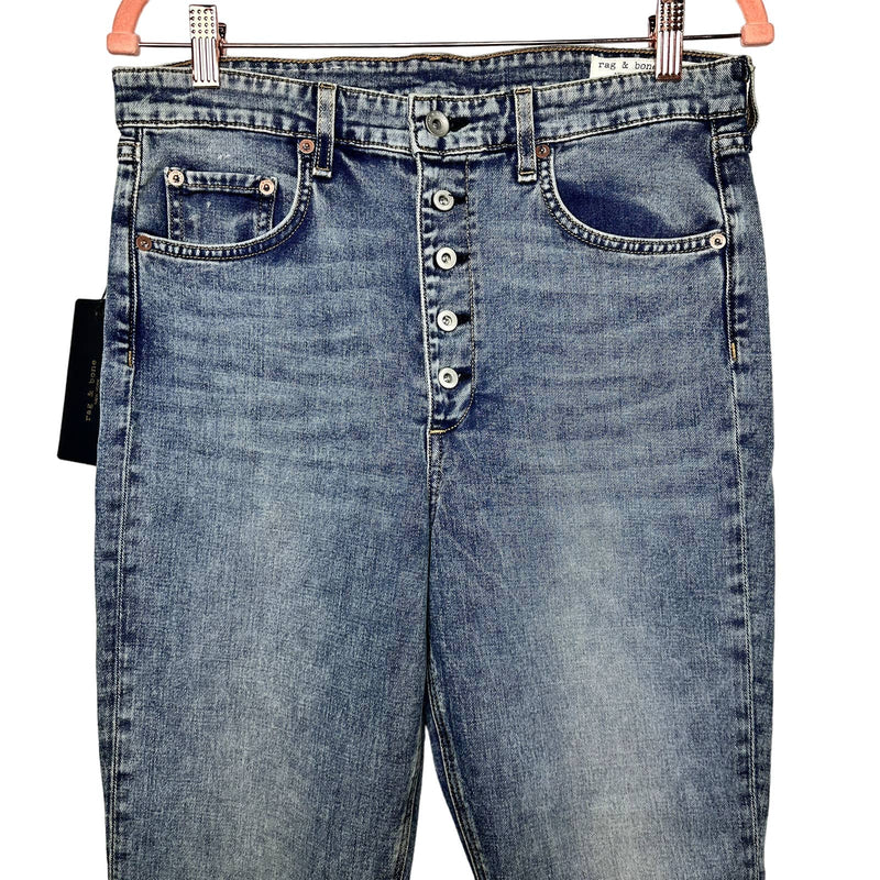 rag & bone NWT Nina High Rise Button Fly Skinny Leg Denim Jeans Farrow Size 30