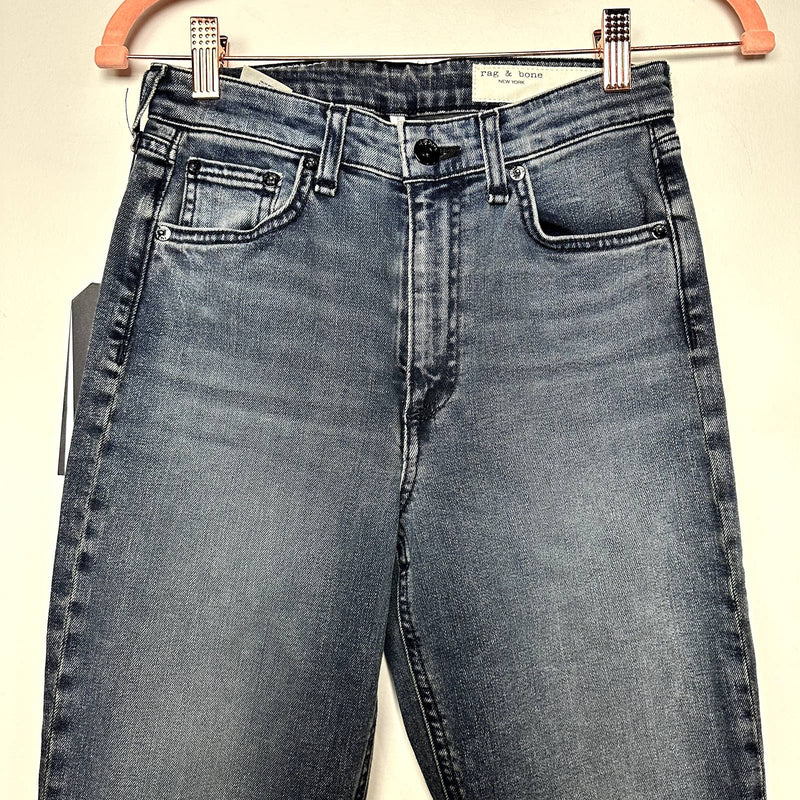 rag & bone NWT Nina High-Rise Slim Fit Cigarette Ankle Denim Jeans Ziggy Size 24