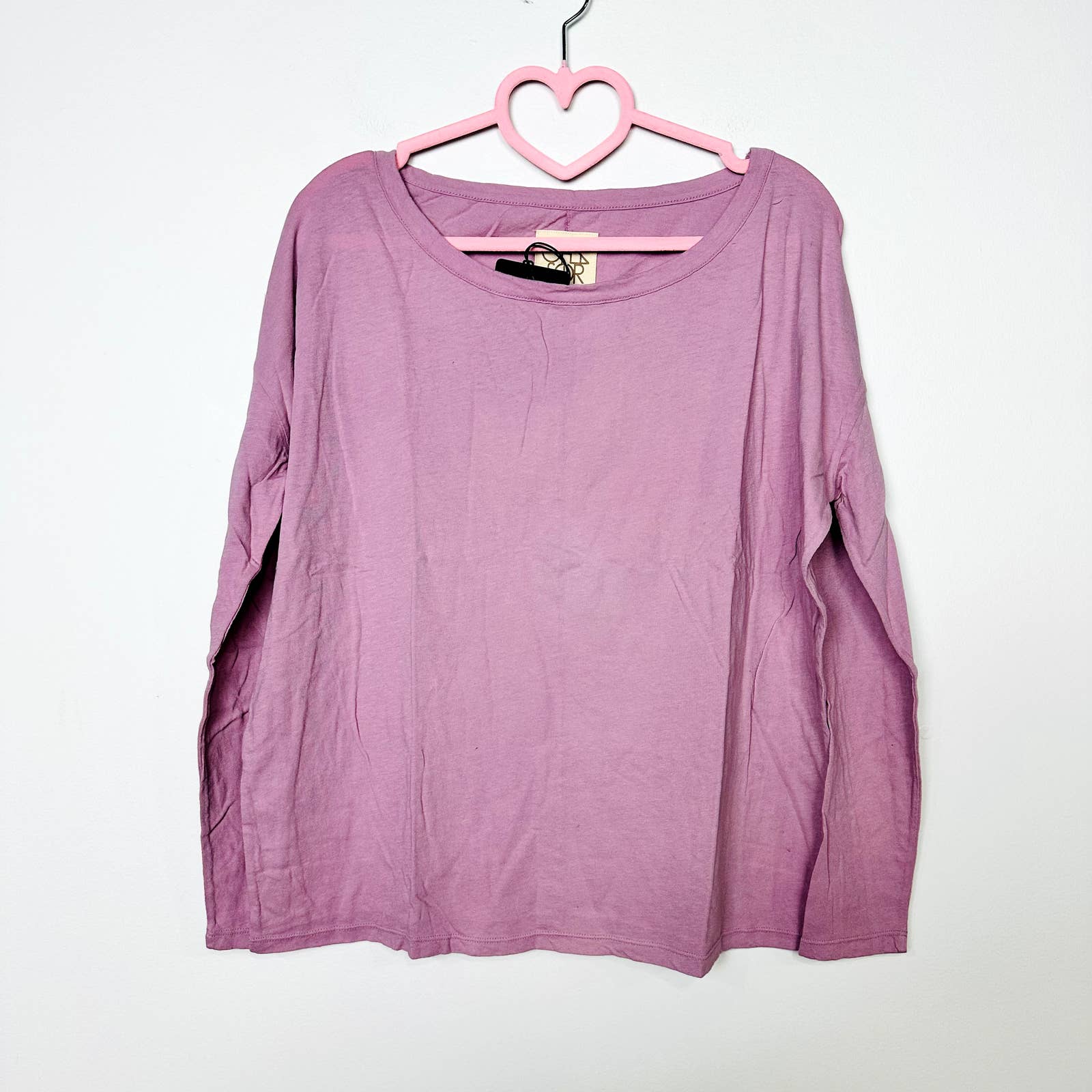 Chaser NWT Boat Neck Dolman Long Sleeve Casual Pullover Top Mauve Pink Sz Small