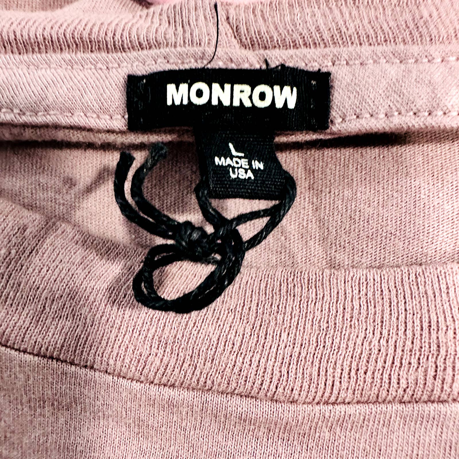 Monrow NWT Mens Crew Neck Short Sleeve Casual Pocket Tee T-Shirt Pink Sz Large