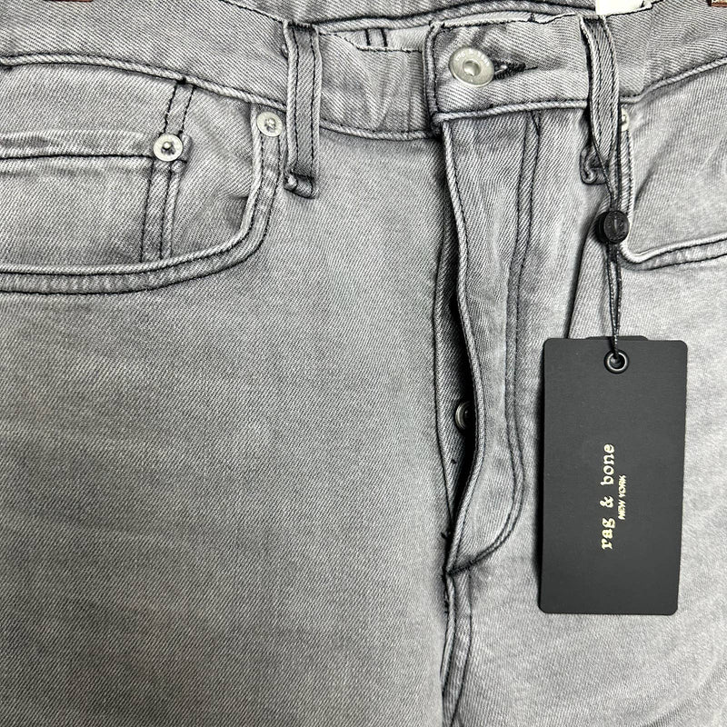 rag & bone NWT Fit 2 Slim Classic Button Fly Stretch Denim Skinny Jeans Greyson