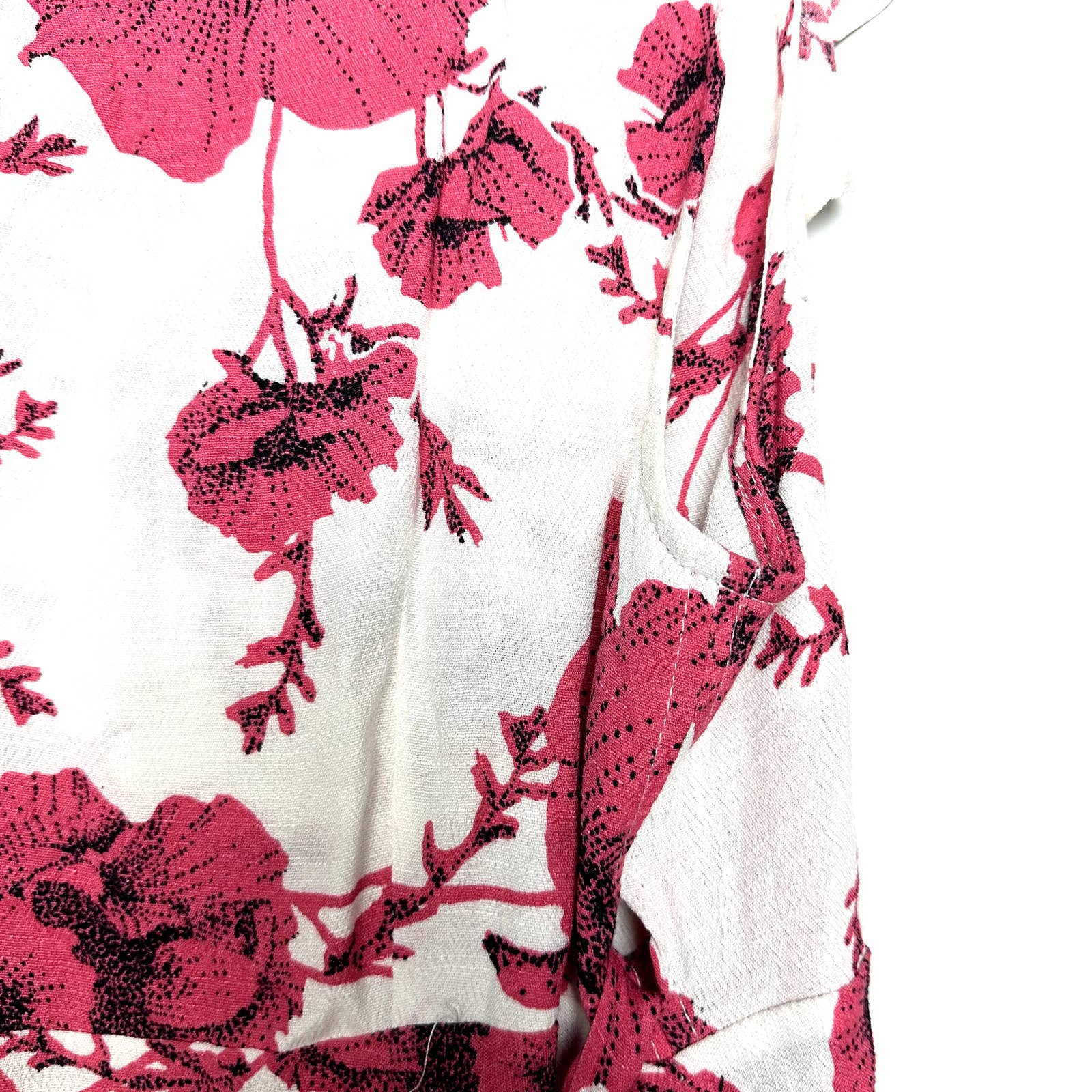 Free People French Quarter Floral Print Tiered Wrap Mini Dress Ivory Sz XS