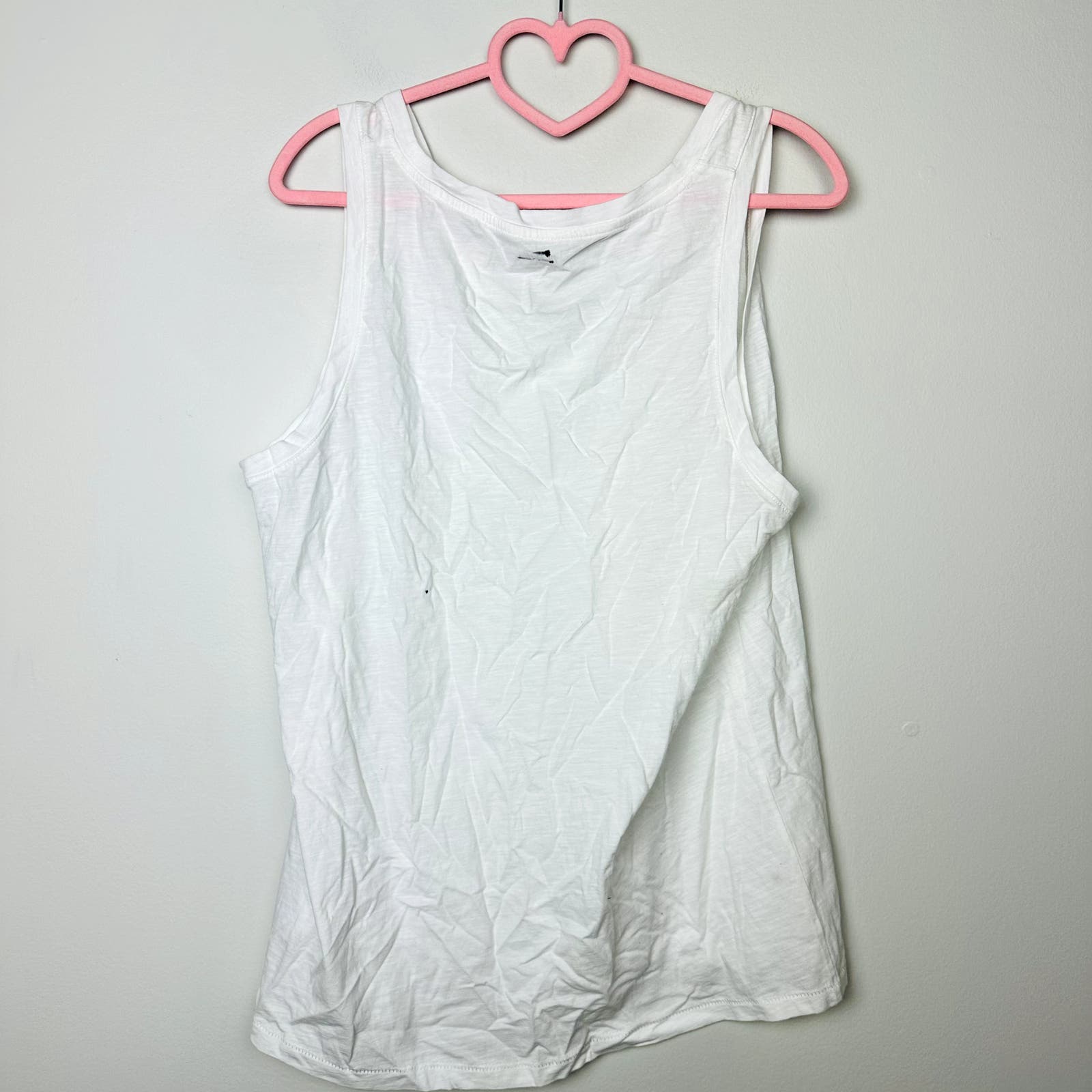 Madewell NWT White Whisper Cotton V-Neck Tank Size Large