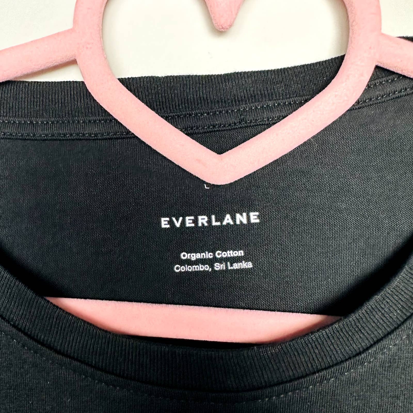 Everlane NWOT The Organic Cotton Box Cut Short Short Tee Shirt Black Size Large