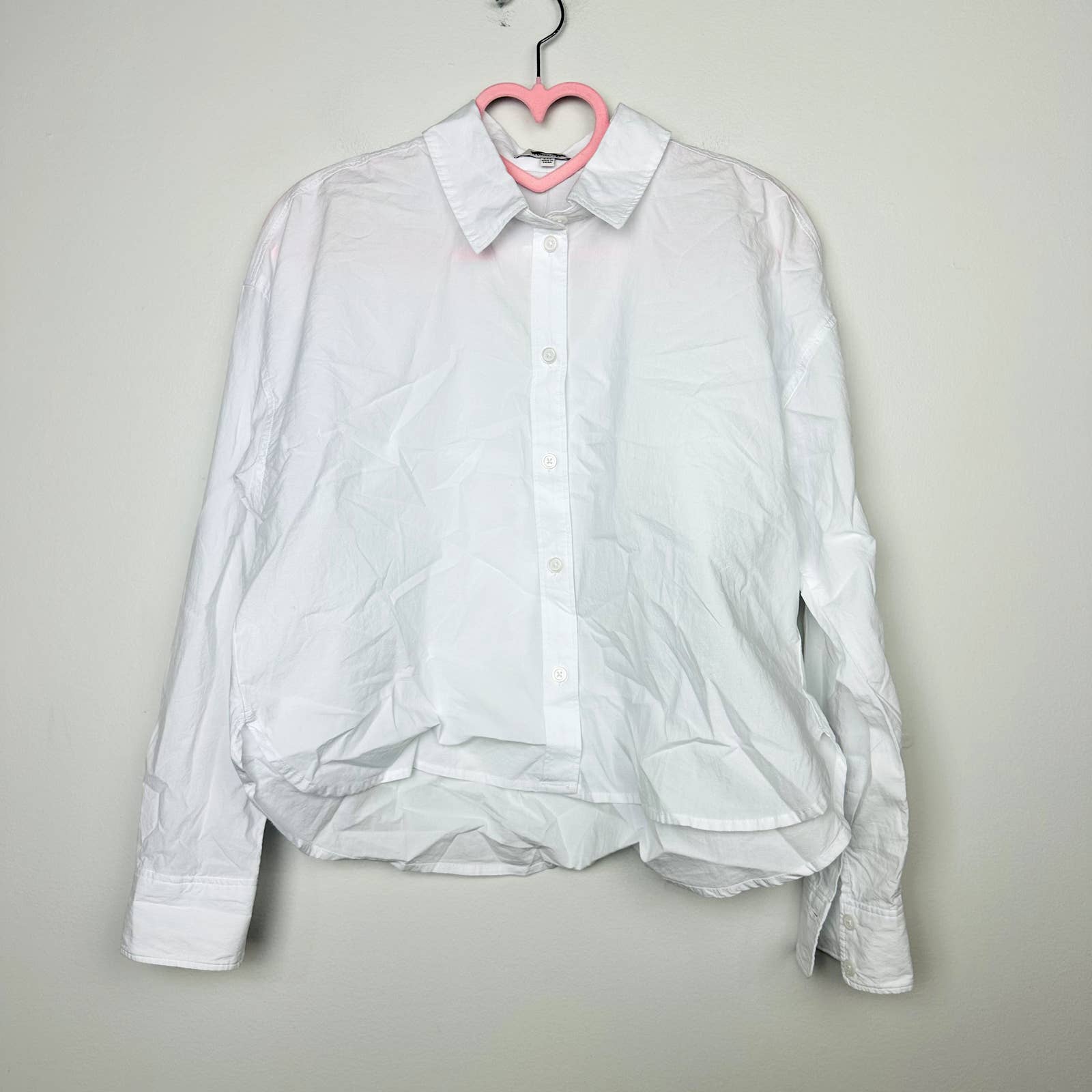 Madewell NWT White Signature Poplin Hartfield Crop Shirt Size 2XS