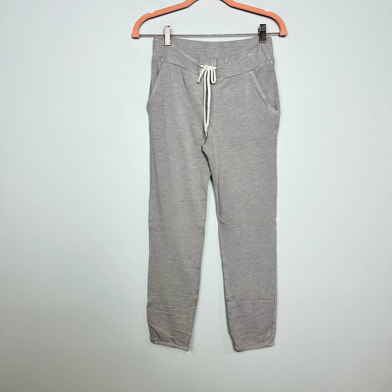 Monrow NWT Terry Cloth Drawstring Pull-On Vintage Sporty Jogger Chalk Size XS