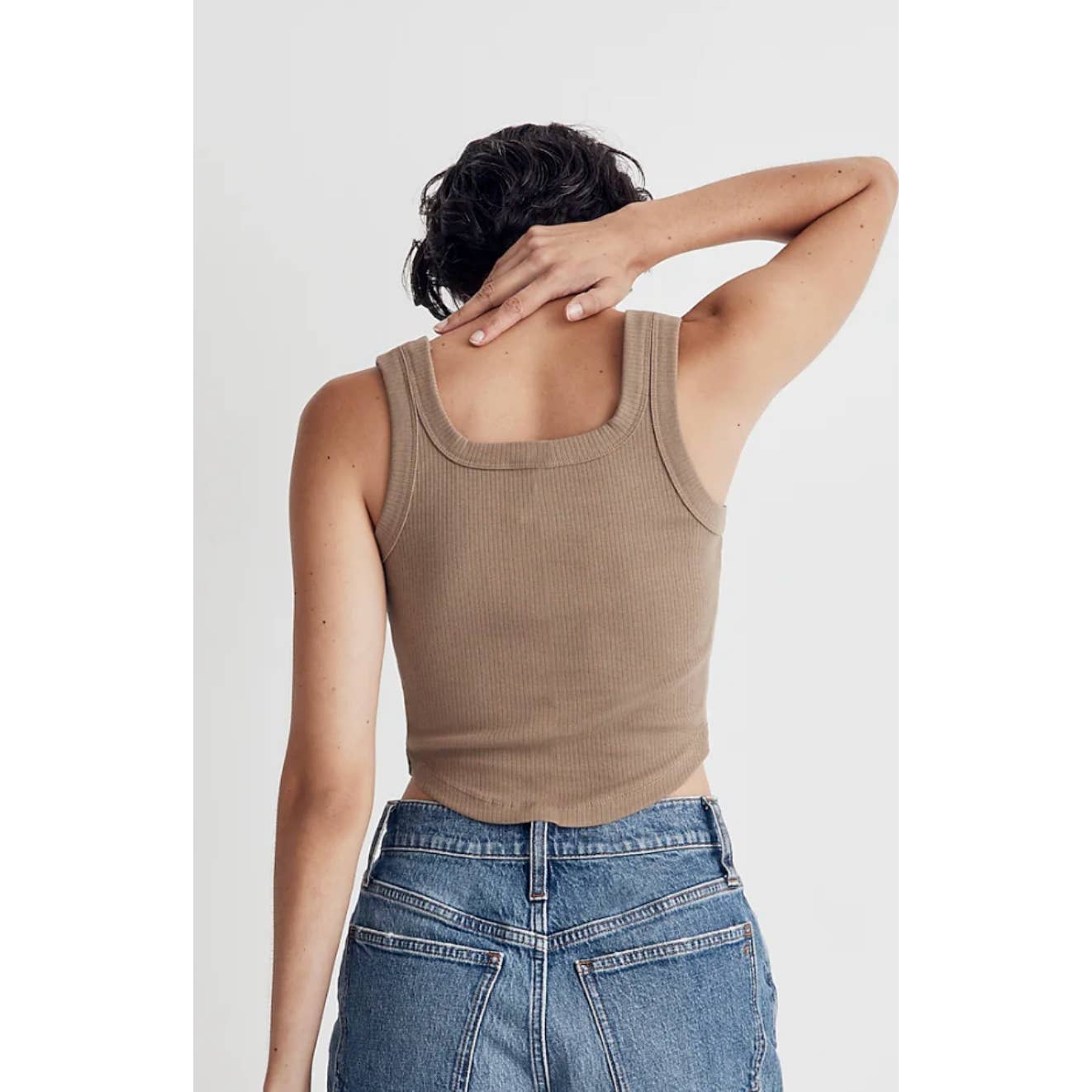 Madewell NWT The Tailored Crop Tank in Sleekhold Size Large