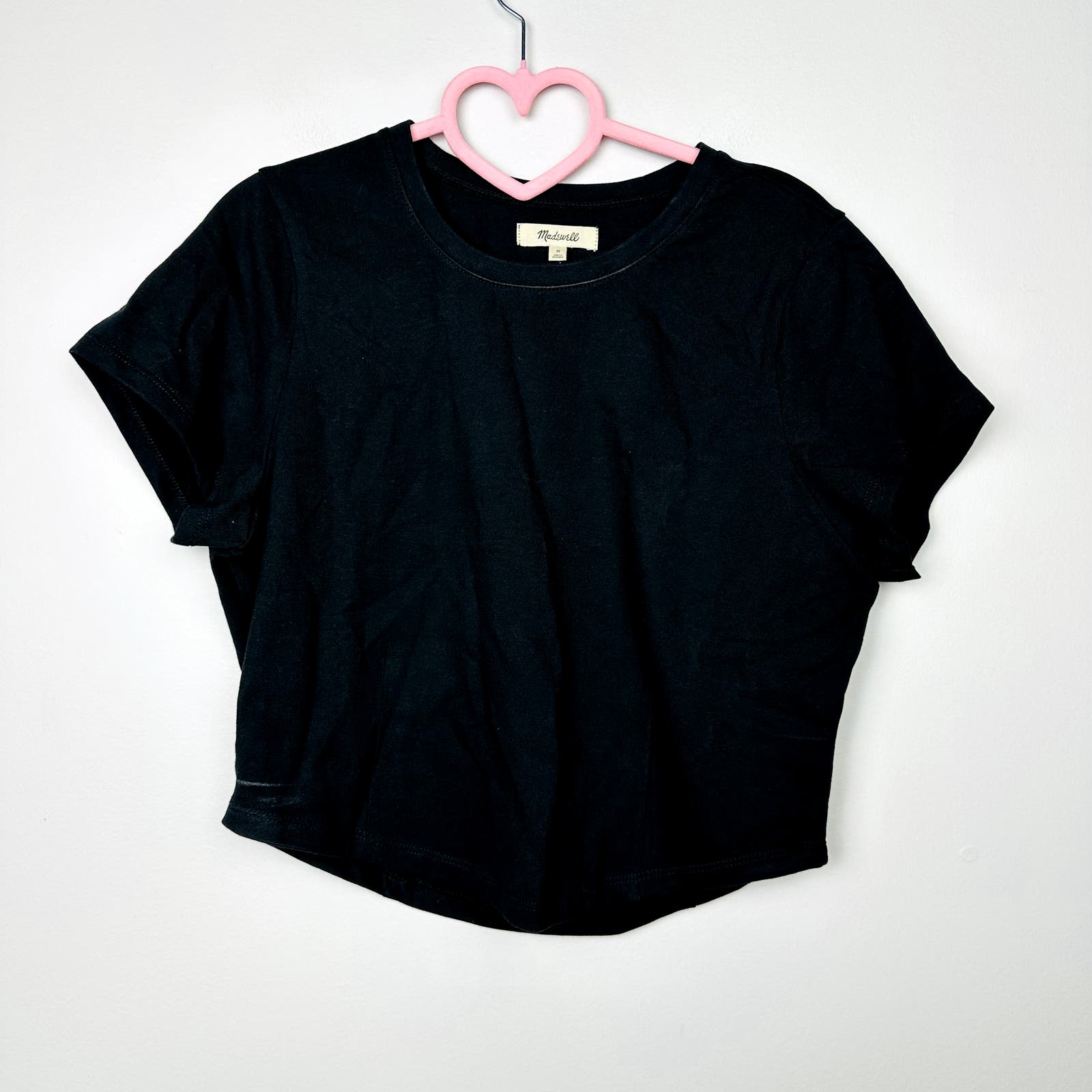 Madewell NWT Black Heavyweight Jersey Crewneck Tee Medium