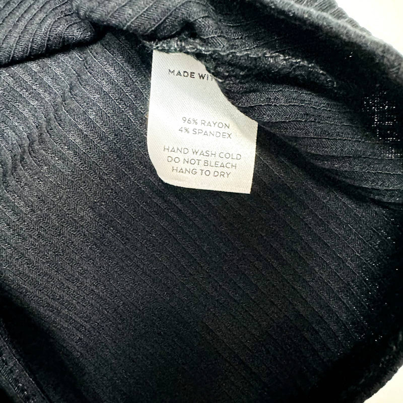 Lulus NWT Sandpiper Black Ribbed Off-the-Shoulder Bodysuit Short Sleeve