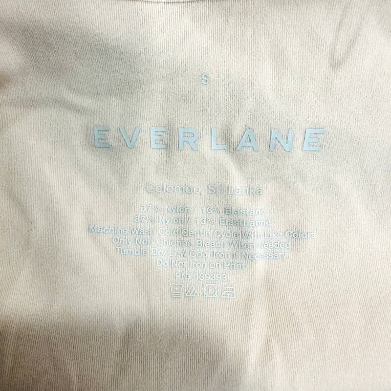 Everlane NWT The ReNew Seamless Stretch Low Rise Thong Panty Light Tan Sz Small
