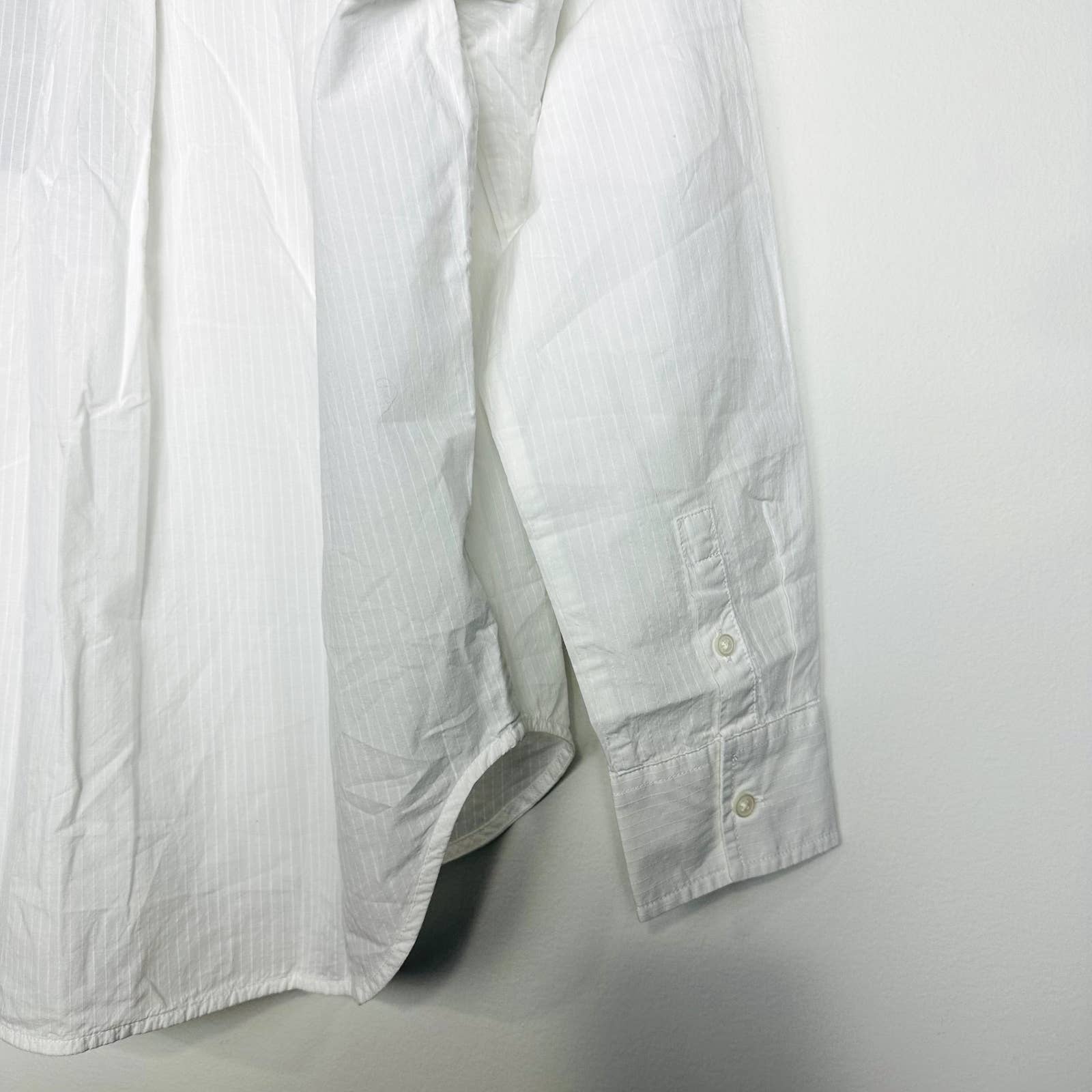 Everlane NWT Soft Cotton Popover Pocket Collarless Pullover Shirt White Size 00