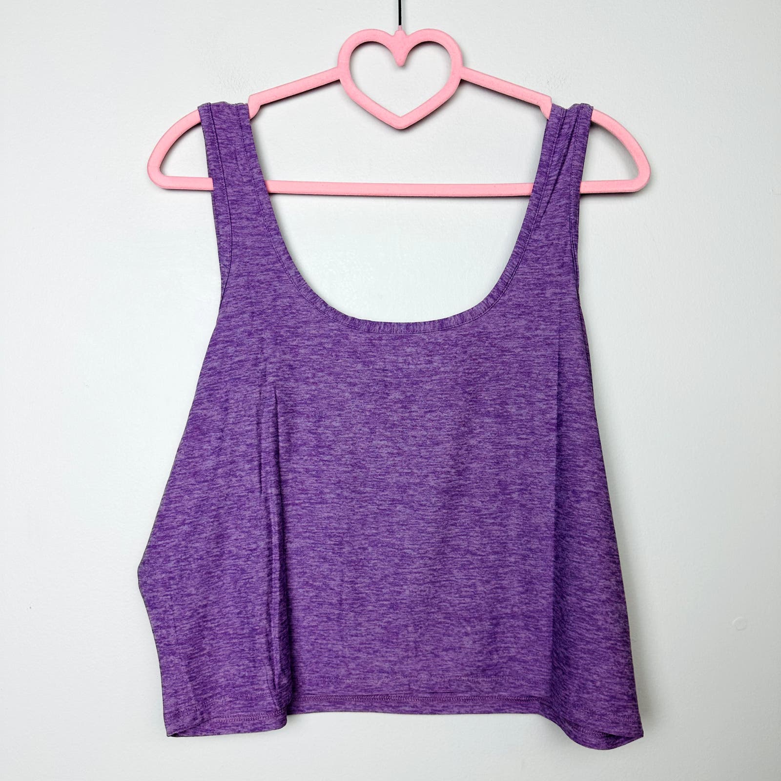 Outdoor Voices NWT All Day Crop Tank Top CloudKnit Purple Size XXXL