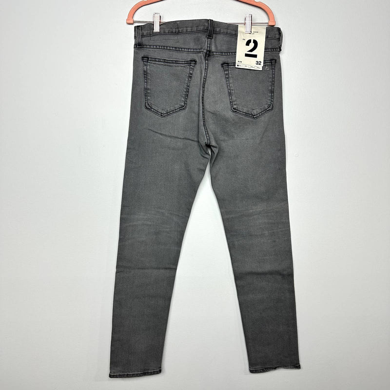 rag & bone NWT Fit 2 Slim Classic Button Fly Stretch Denim Skinny Jeans Greyson