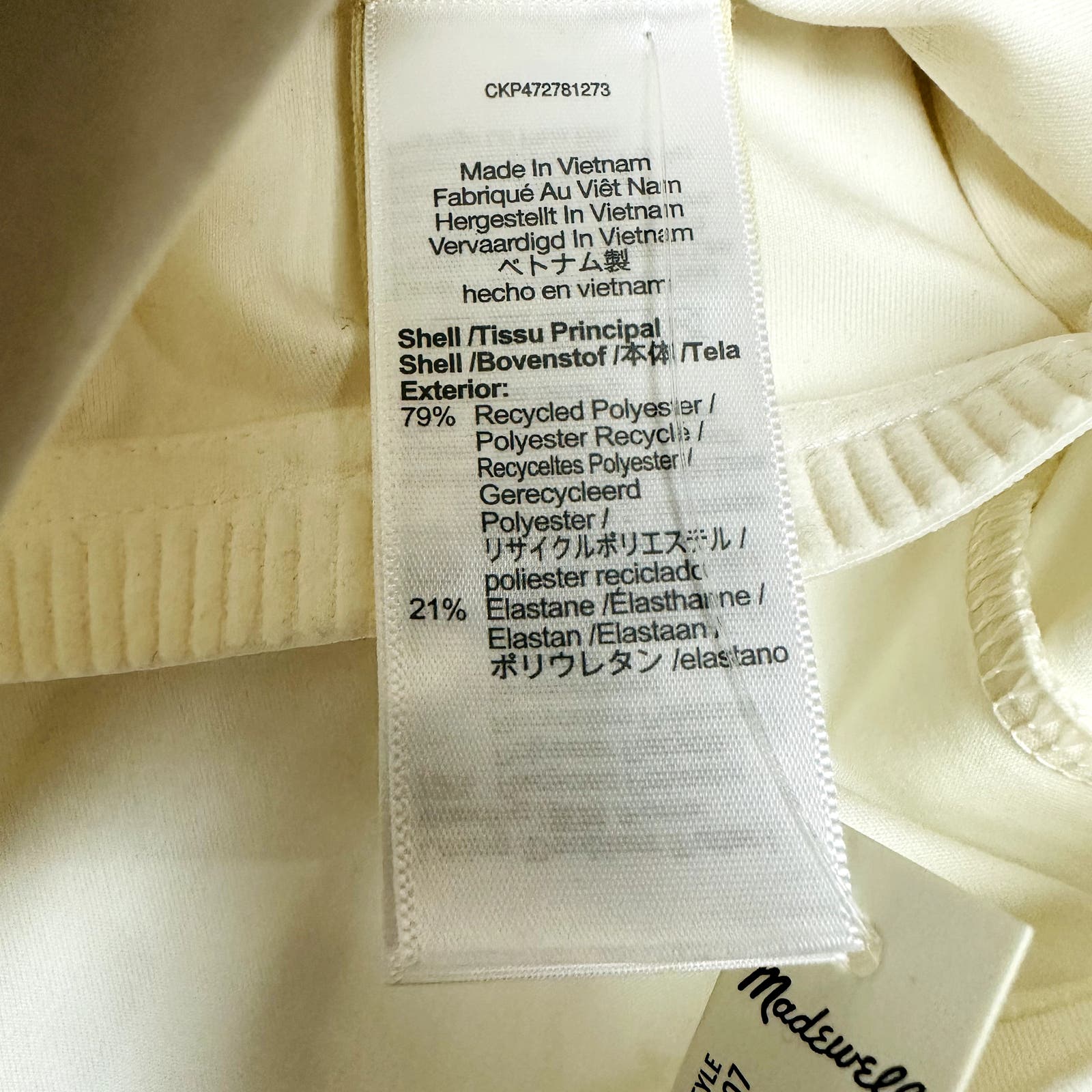 Madewell NWT Flex Sweetheart Crop Tank Top Size Small