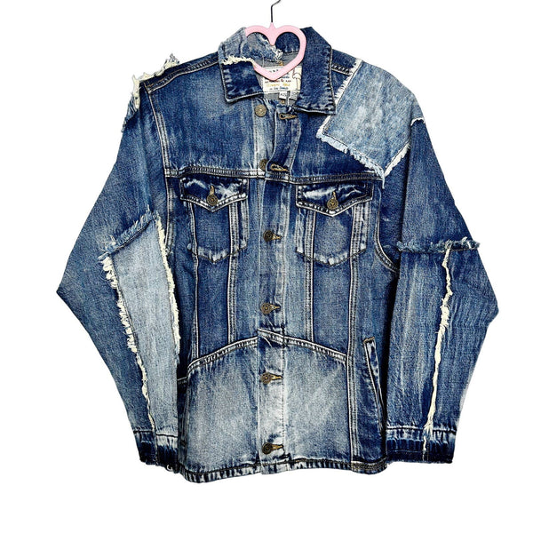 Free People X Sandrine Rose NWT Patchwork Denim Trucker Jacket LA70