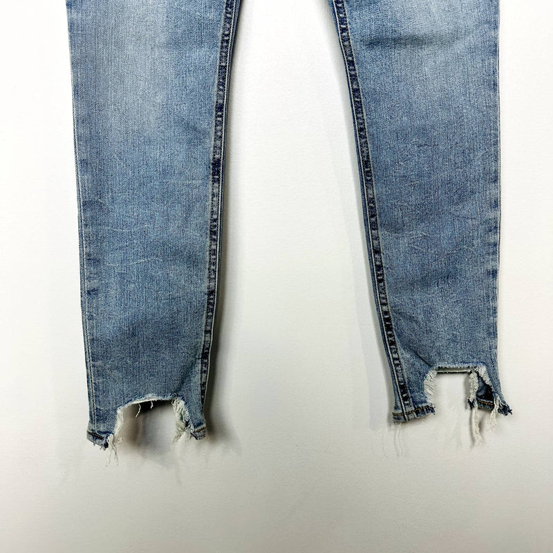 rag & bone NWT Cate Mid-Rise Distressed Ankle Skinny Jeans Thunderbird Size 25