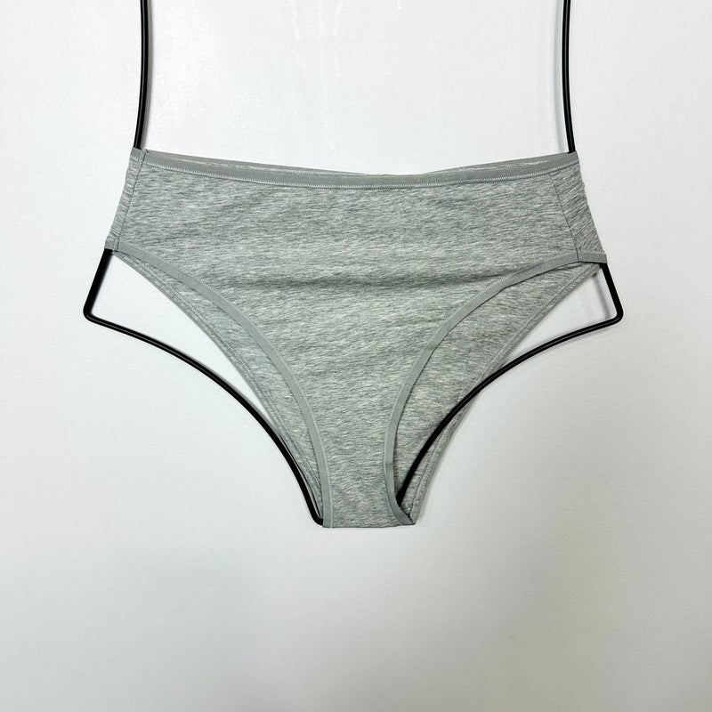 Everlane NWT The High Rise Cheeky Bikini Panty Undies Heathered Gray Size Medium