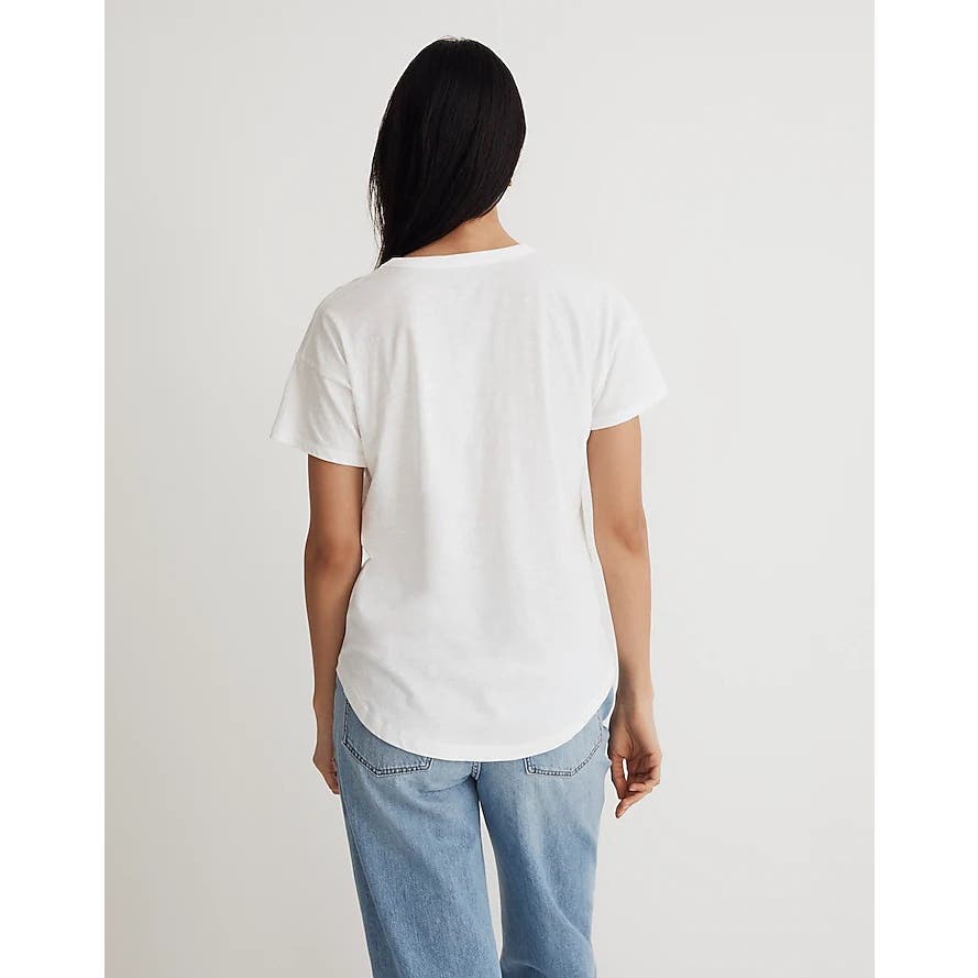 Madewell NWT White Whisper Cotton Crew Neck Tee Size Small