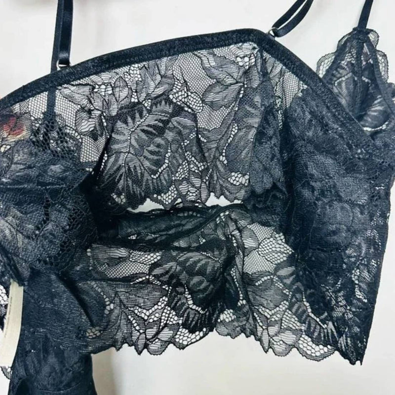 Free People Intimately NWT Everyday Lace Longline Bralette 2 Set OB1620270