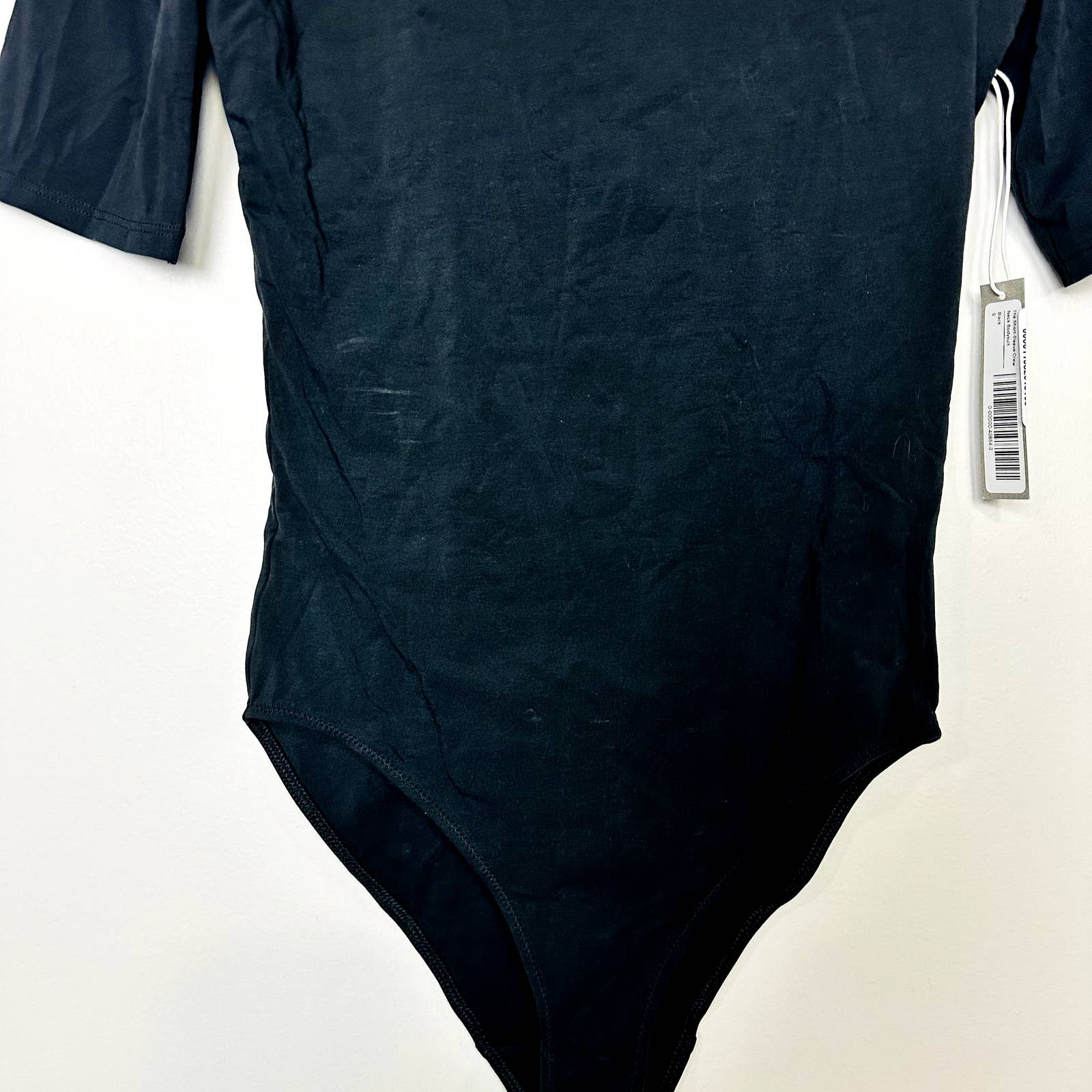 Everlane NWT The Short Sleeve Crew Neck Supima Cotton Bodysuit Black Size Small