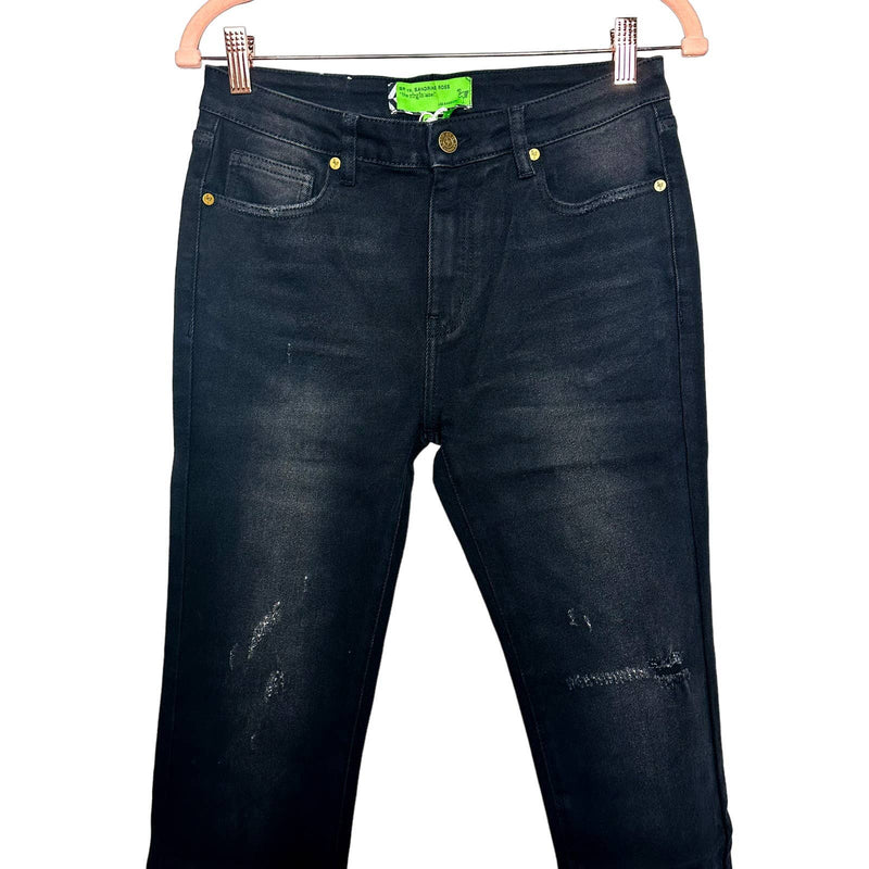 Free People X Sandrine Rose NWT Distressed Mid-Rise Skinny Jeans Rock Size 28
