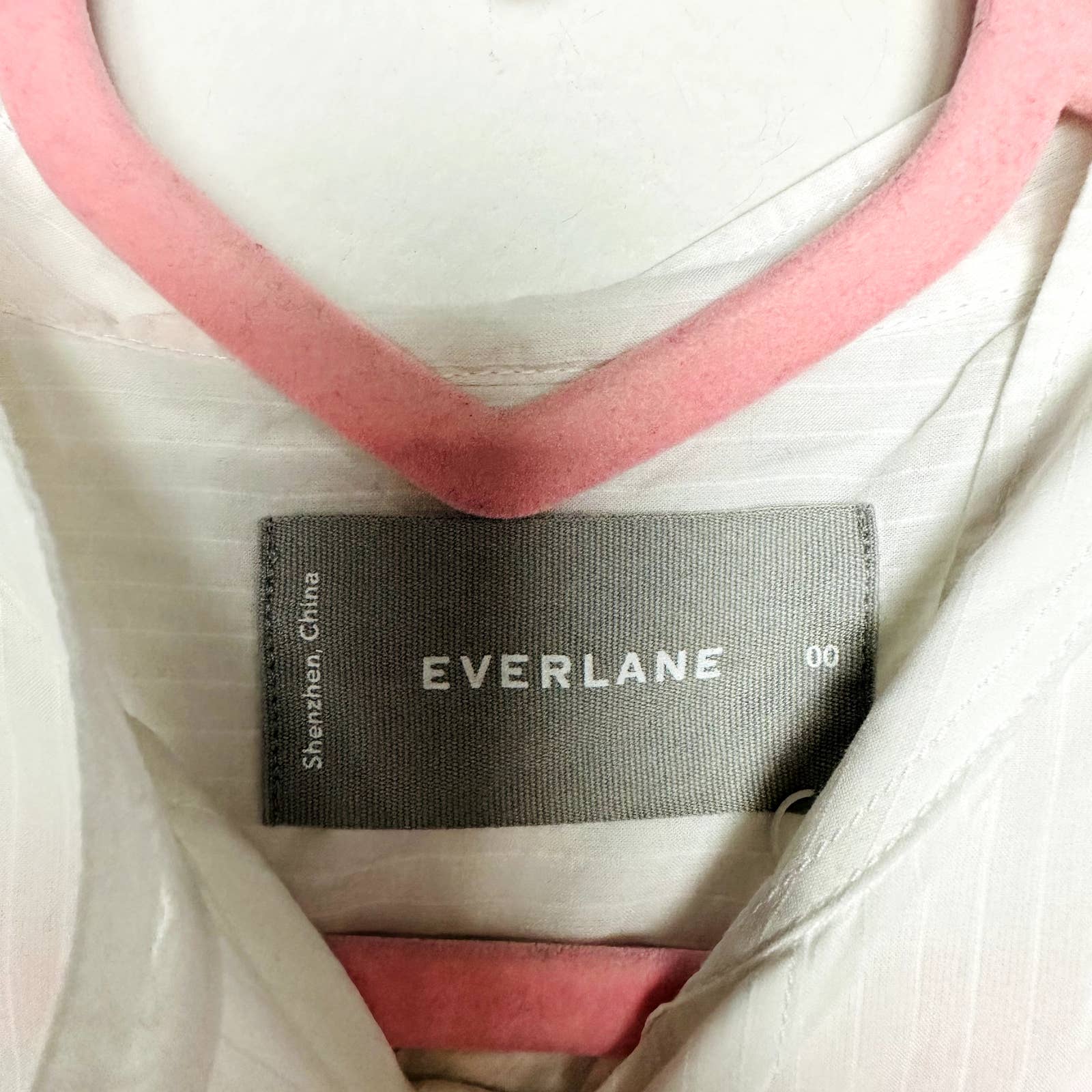 Everlane NWT Soft Cotton Popover Pocket Collarless Pullover Shirt White Size 00